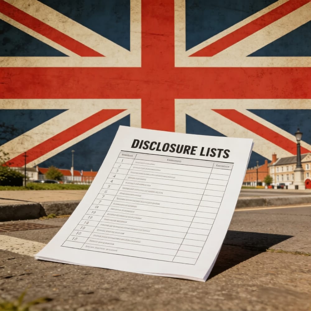 Disclosure list