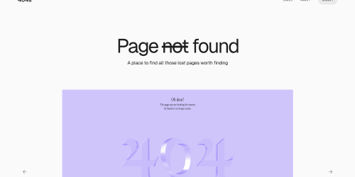 404s Design landing page