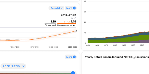 Climate Change Tracker landing page