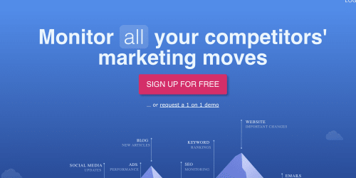 Competitors App landing page