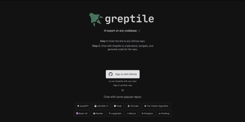 Greptile landing page