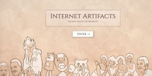 Internet Artifacts landing page