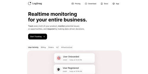 LogSnag landing page