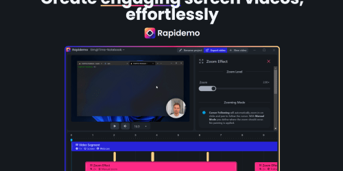 Rapidemo landing page