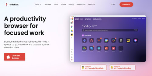 Sidekick landing page