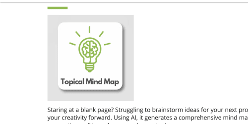 Topical Mind Mapper landing page