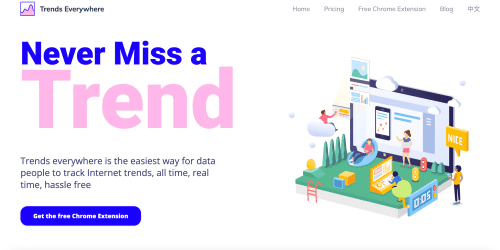 Trends Everywhere landing page