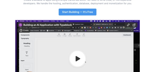 Typeblock landing page