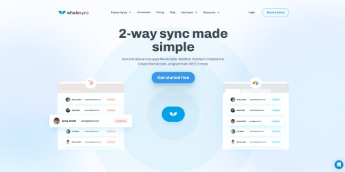 Whalesync landing page