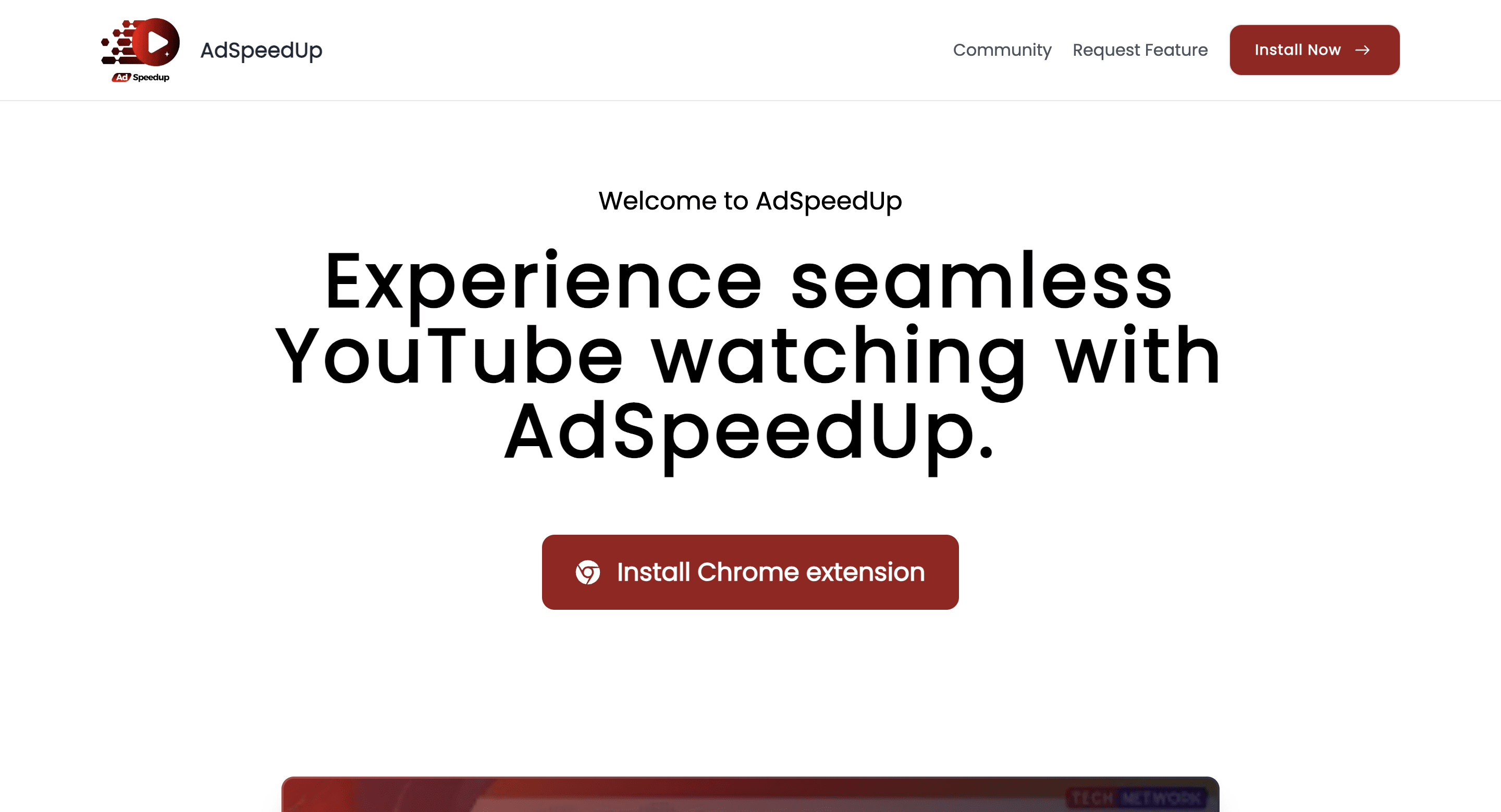 Ad Speedup landing page