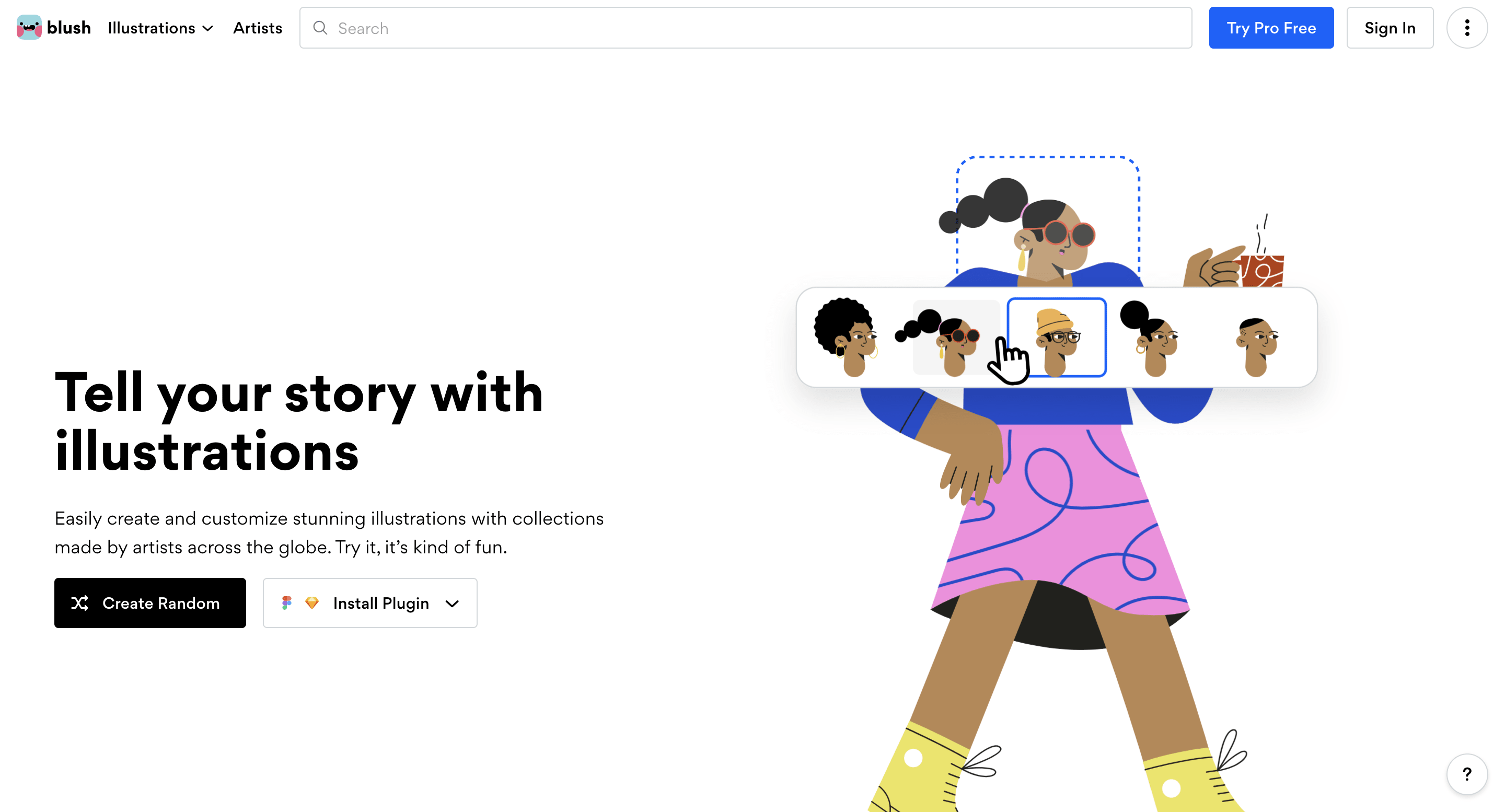 Blush landing page