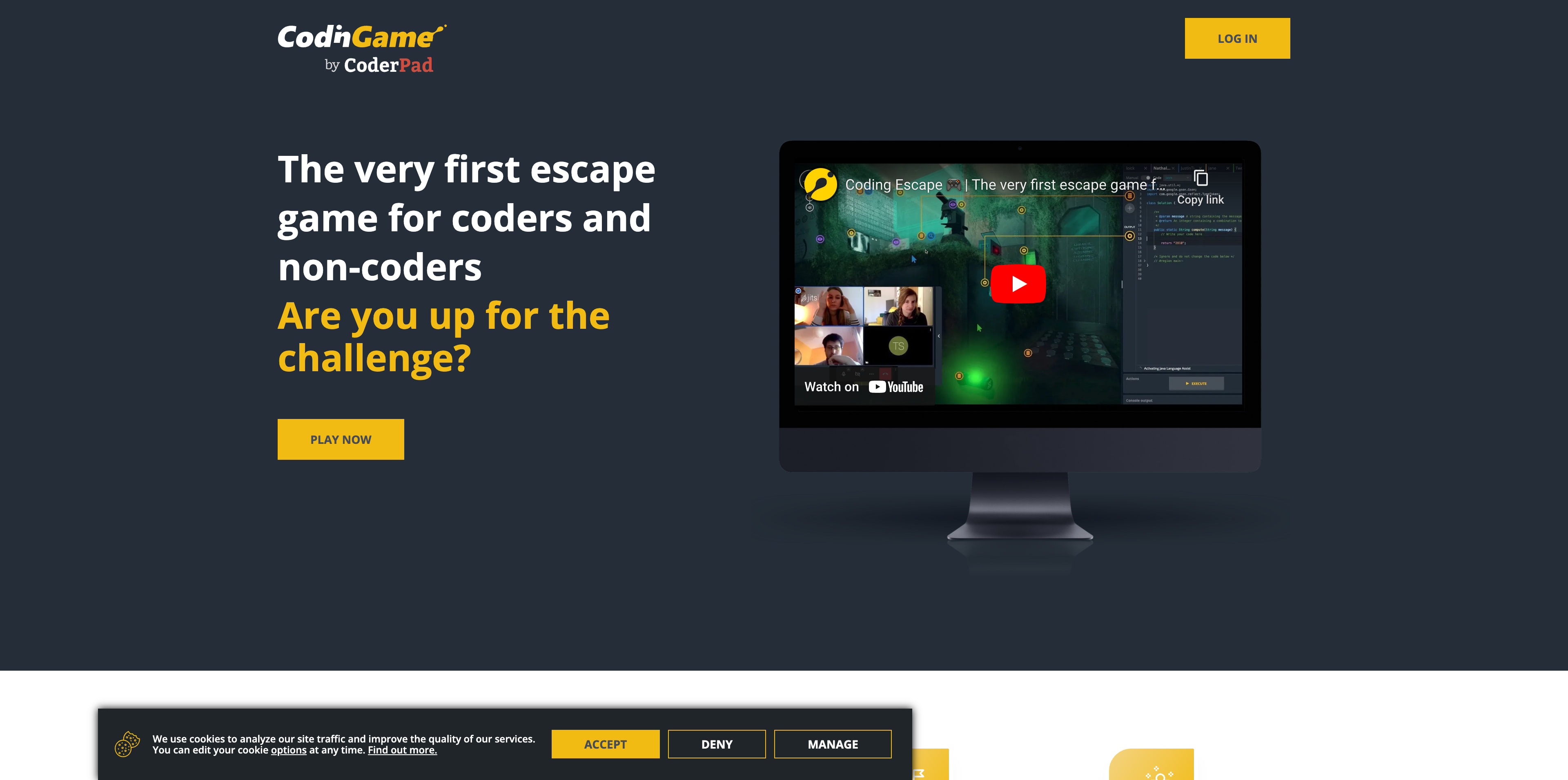 Coding Escape landing page