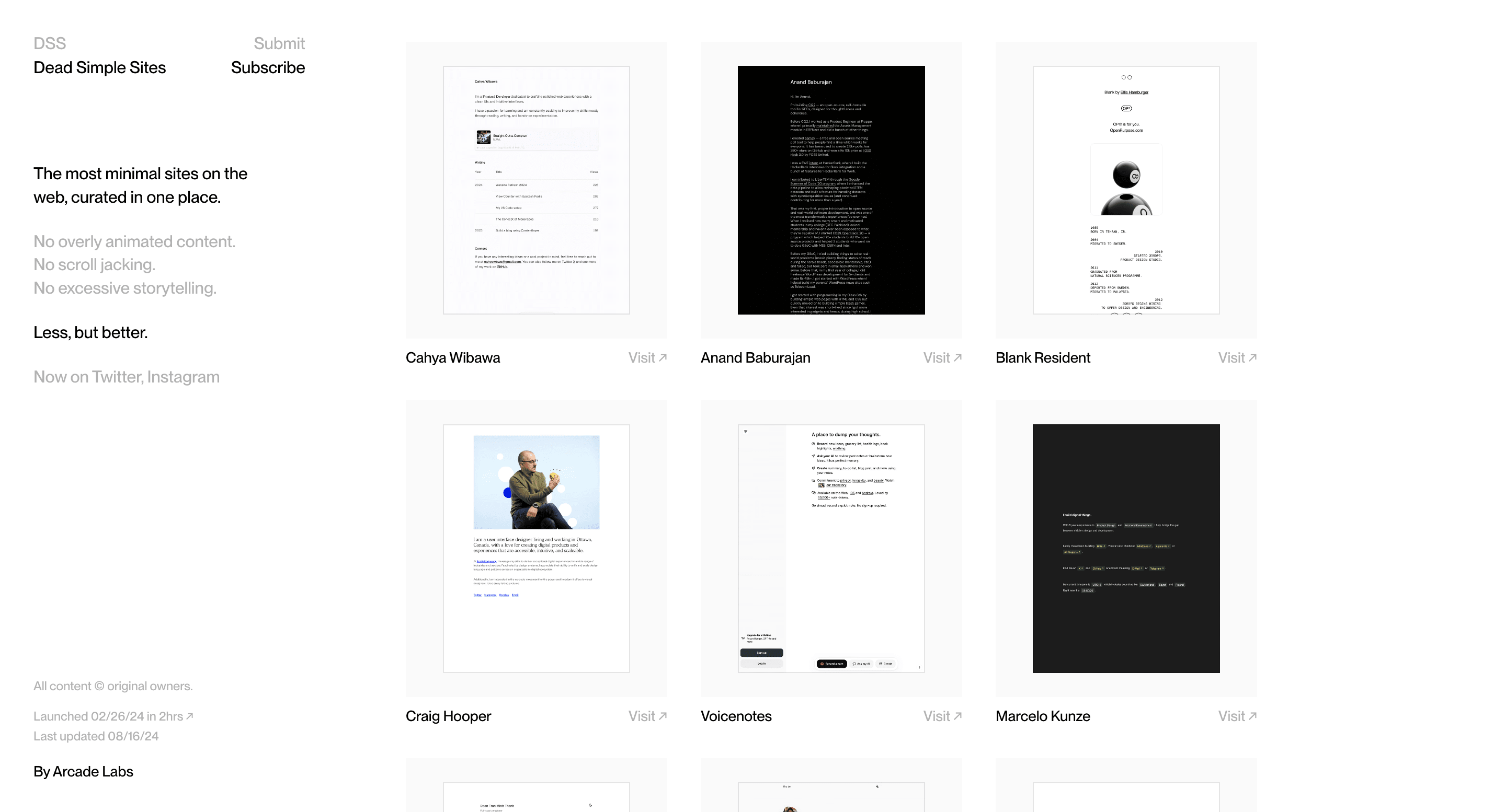 Dead Simple Sites landing page