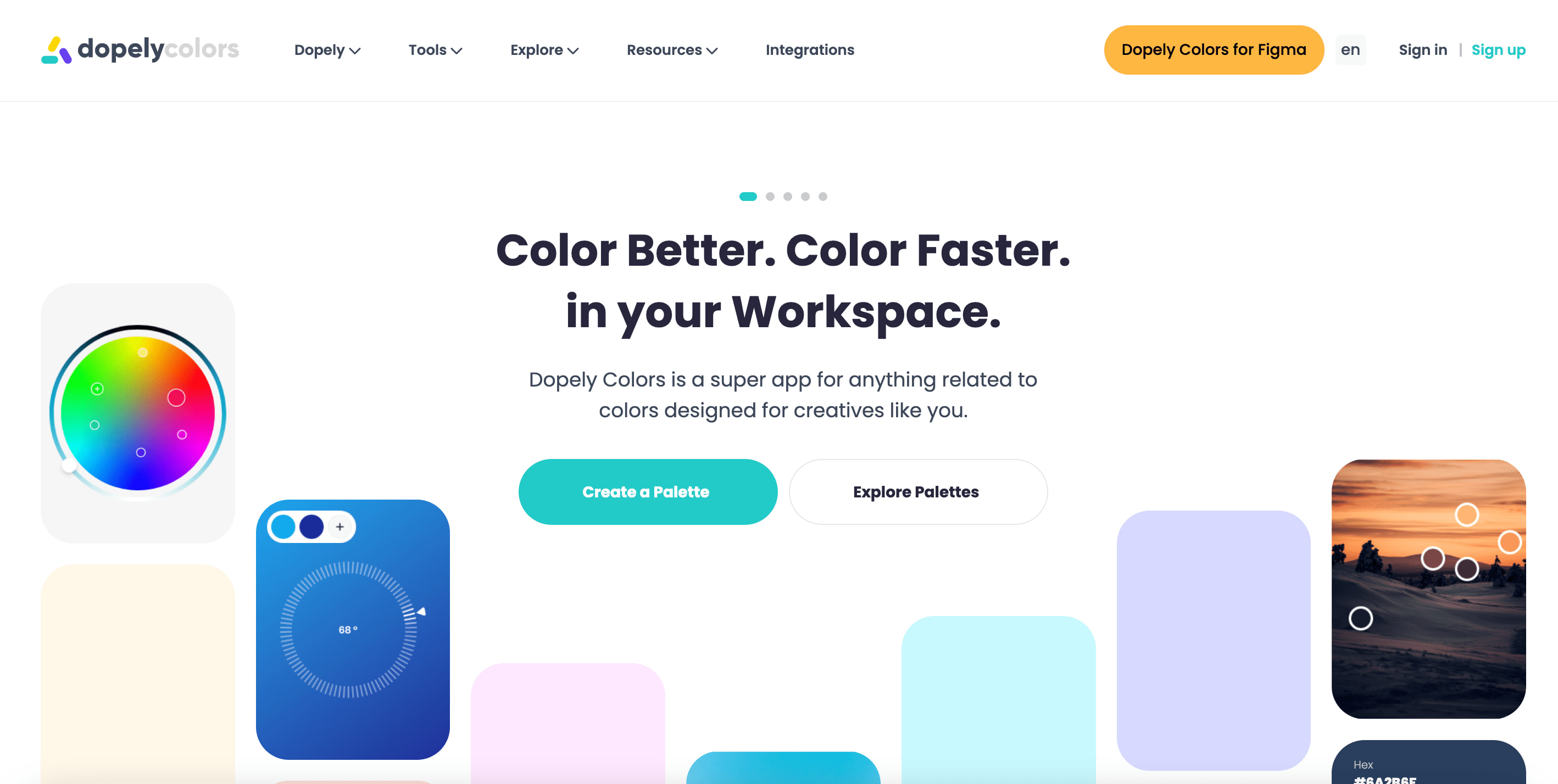 Dopely Colors landing page