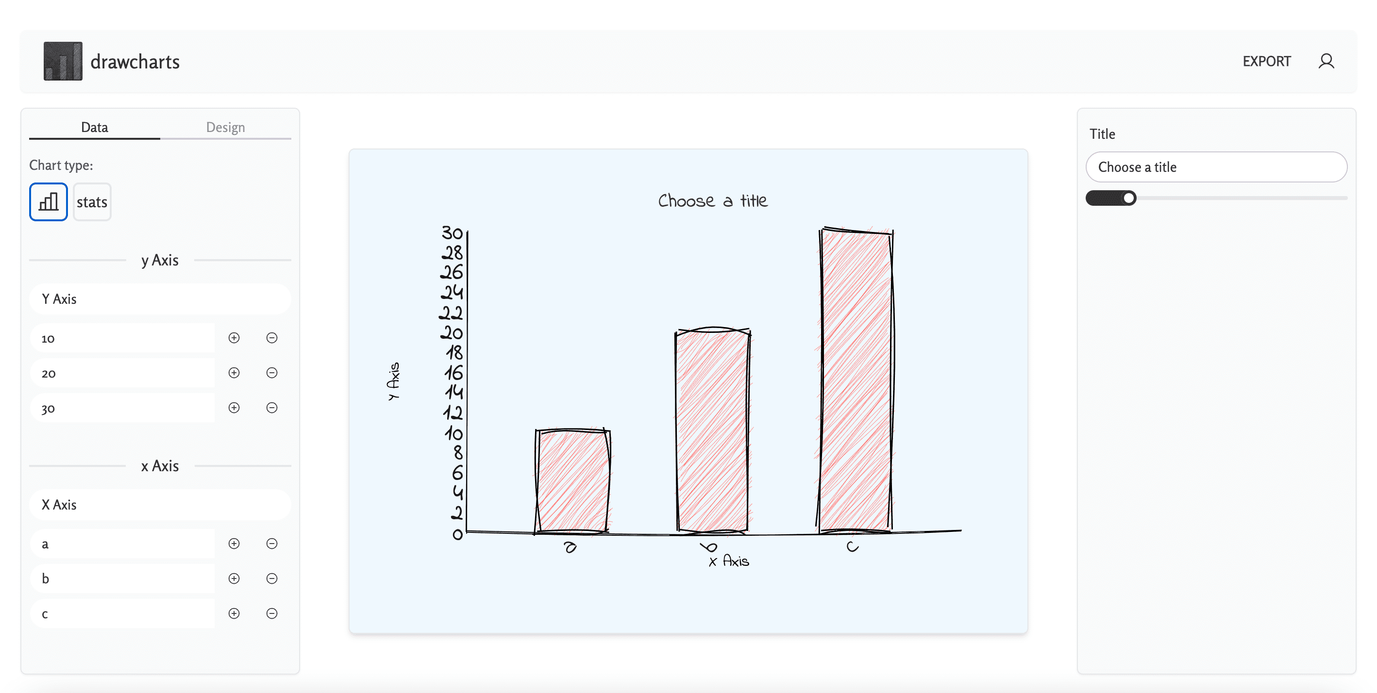 Drawcharts landing page