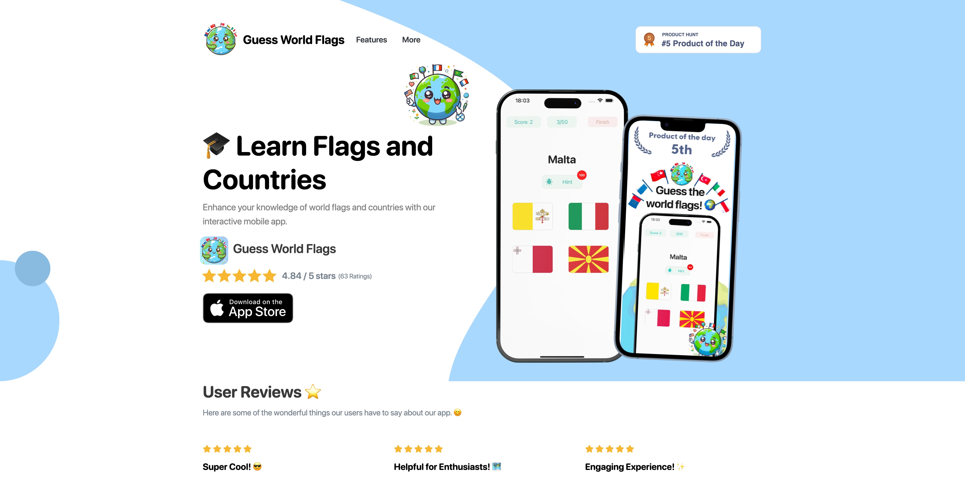 Guess World Flags landing page