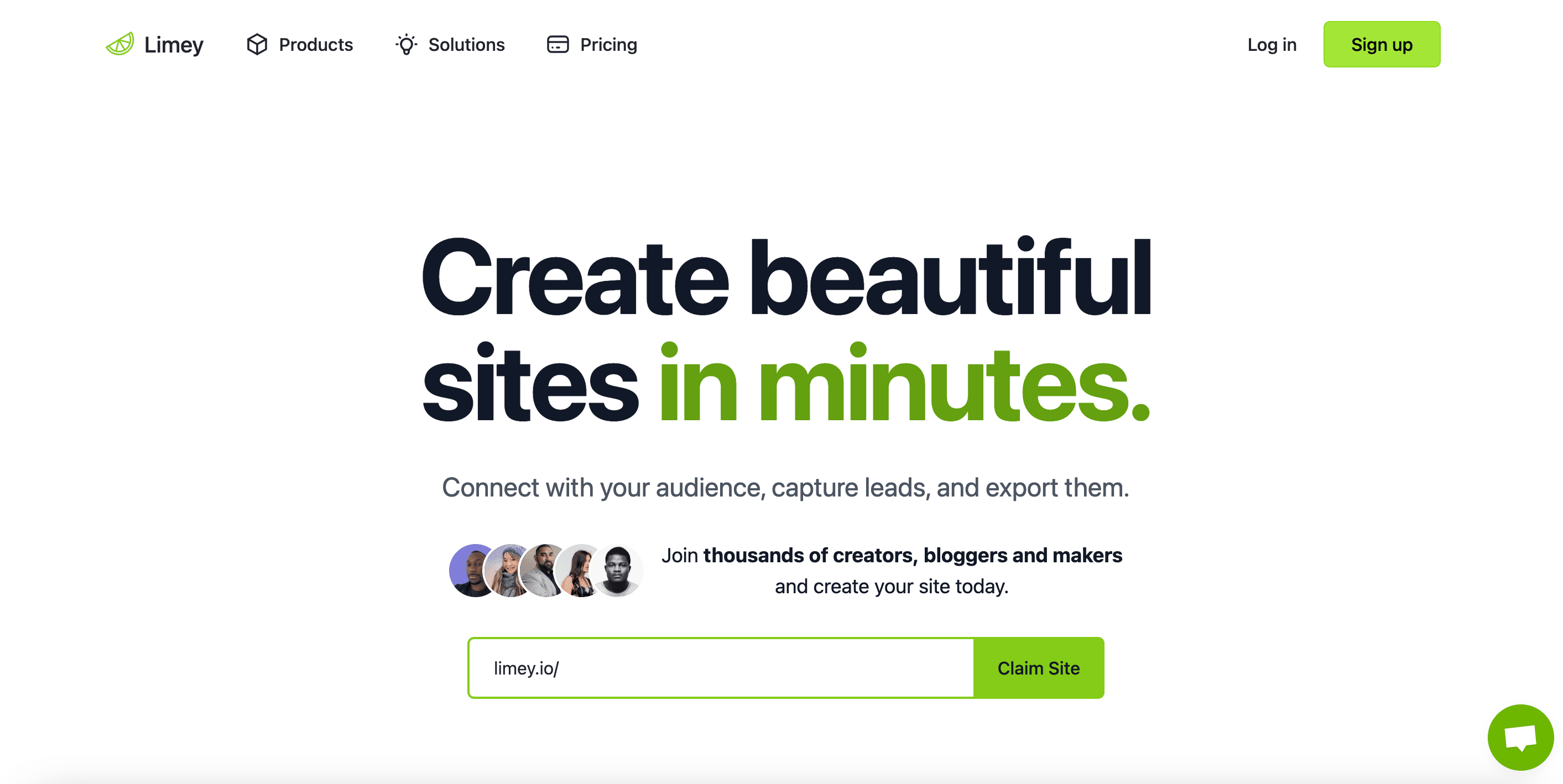 Limey landing page