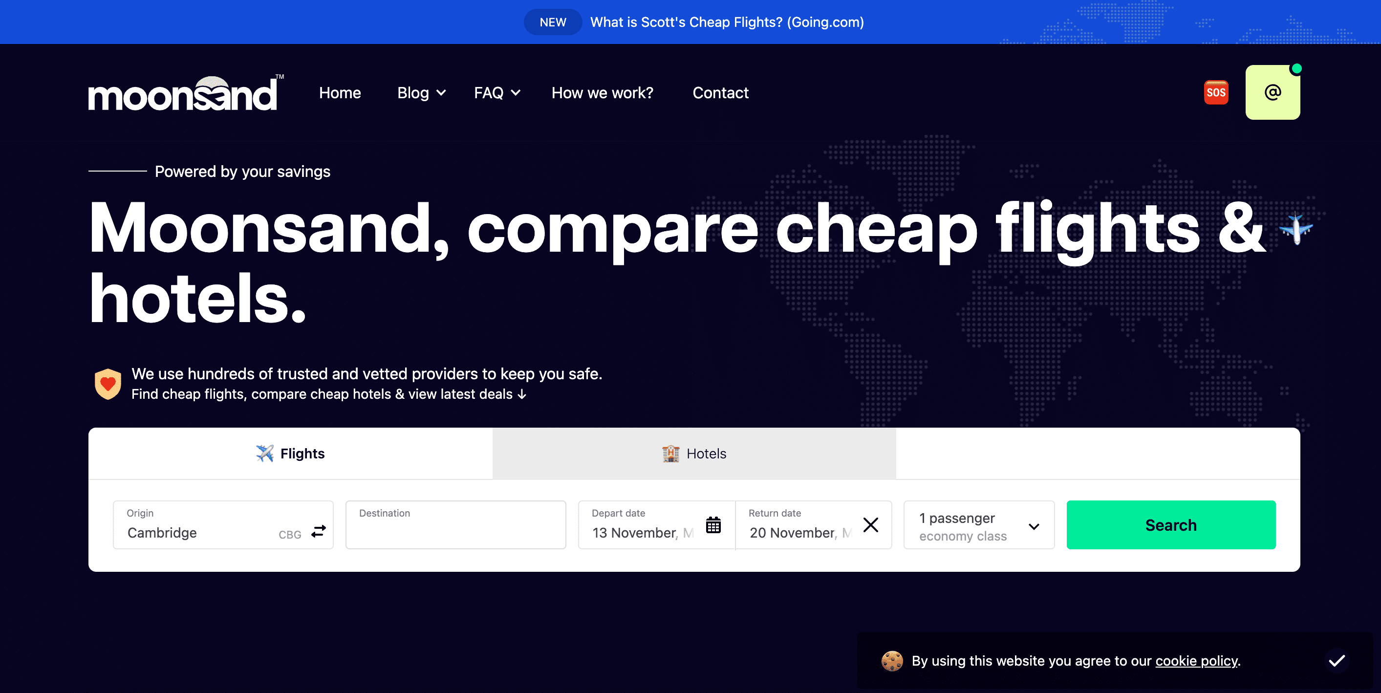 Moonsand landing page