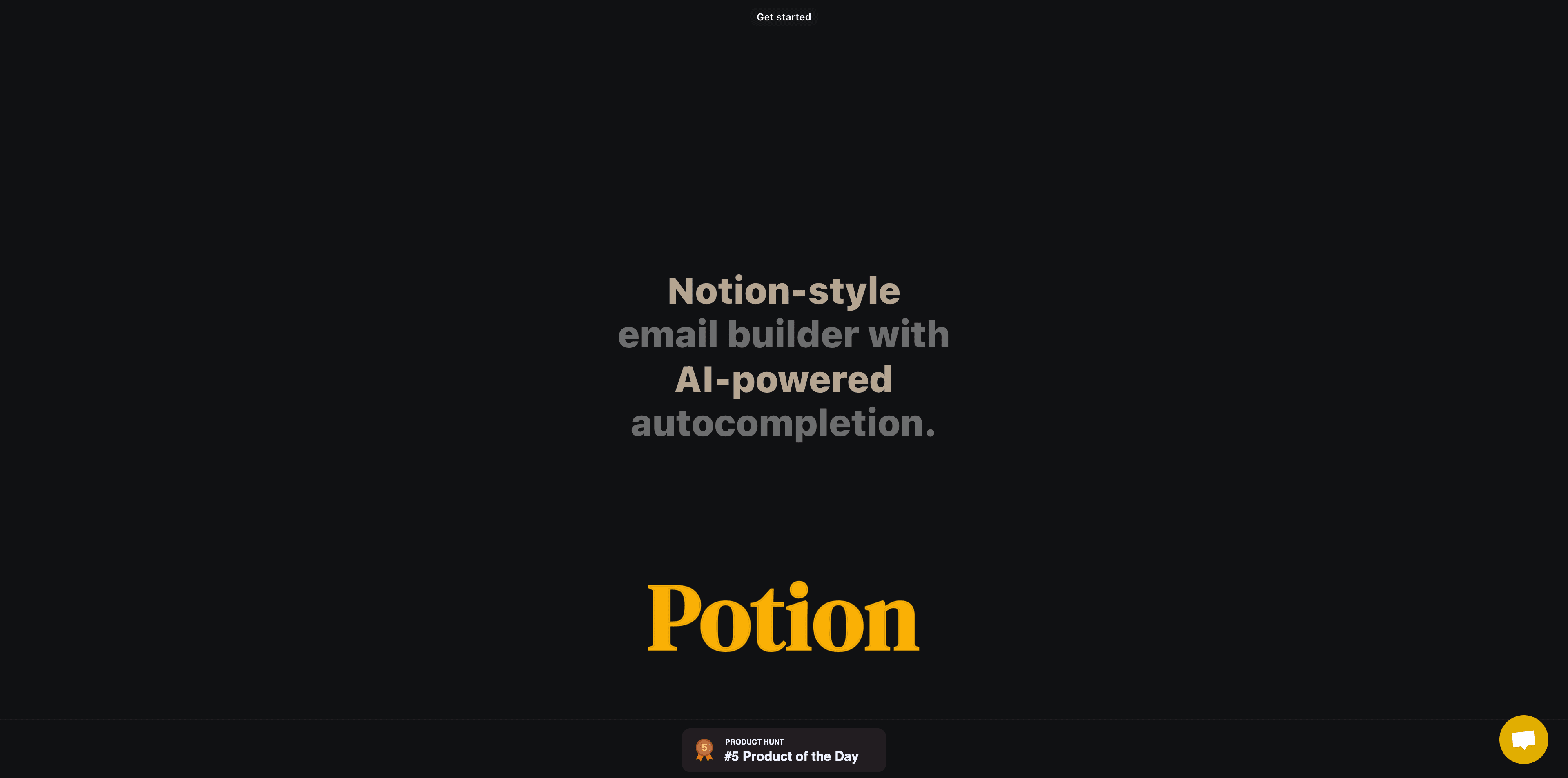 Potion landing page