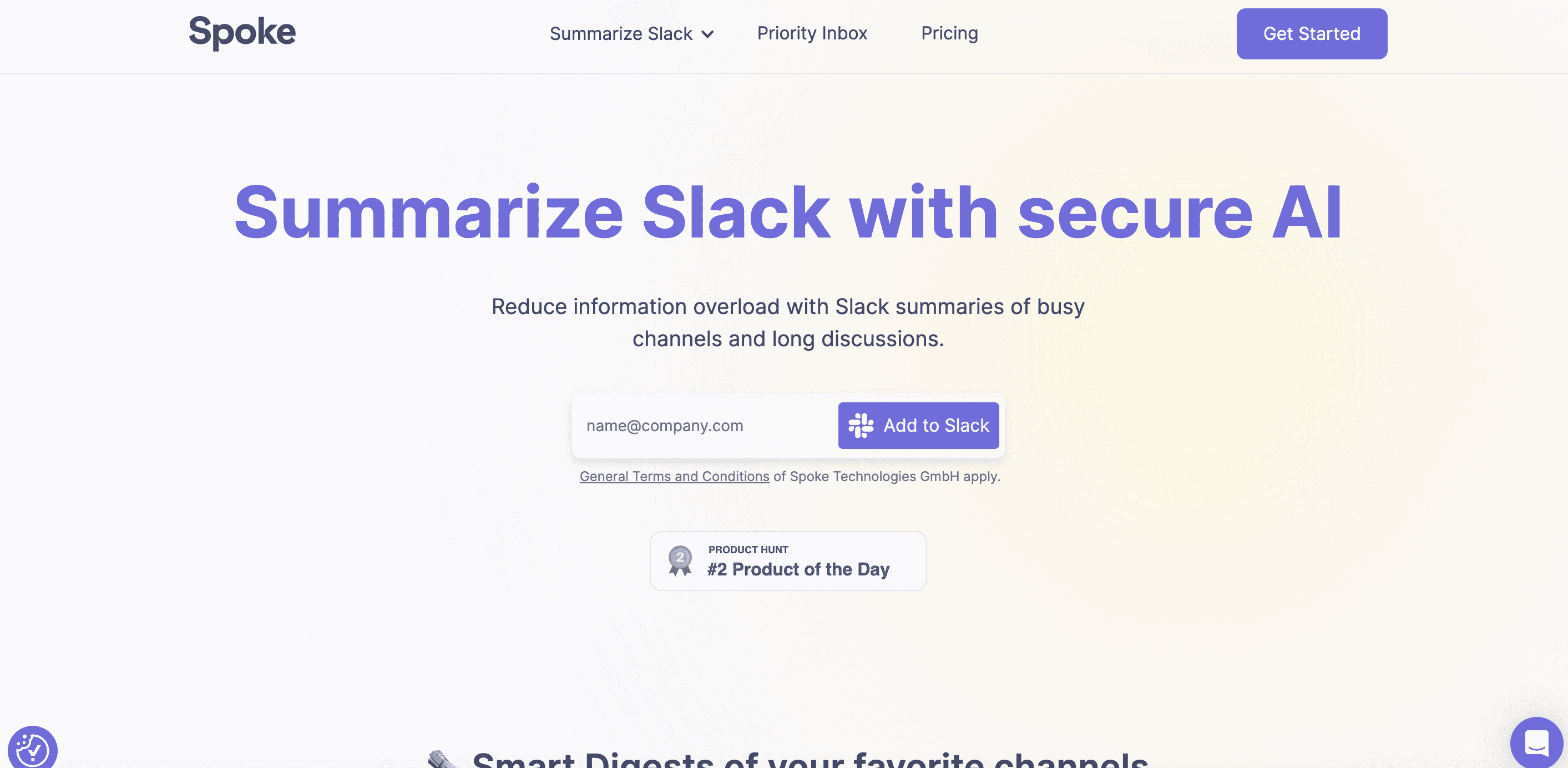 Spoke.ai landing page