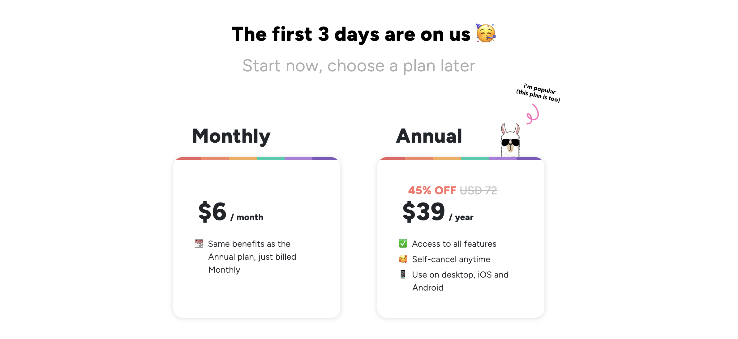 llama life pricing plans