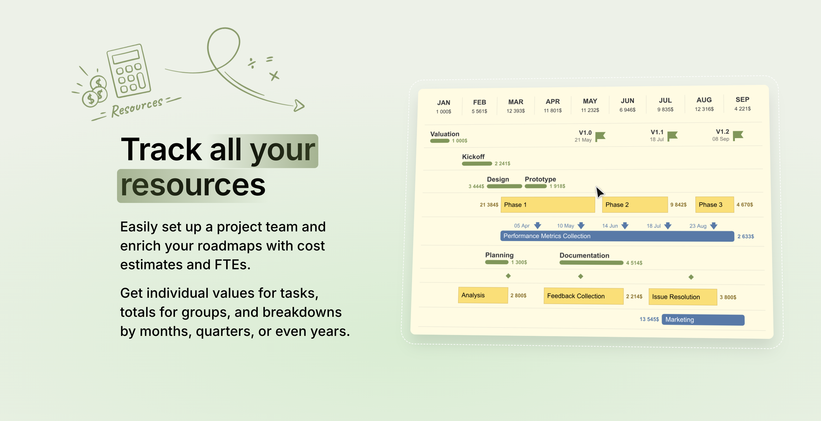 deltaplan drag-and-drop timeline editor