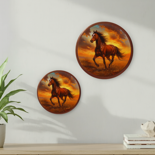Gallop of Freedom Wooden Wall Plate - Image 3