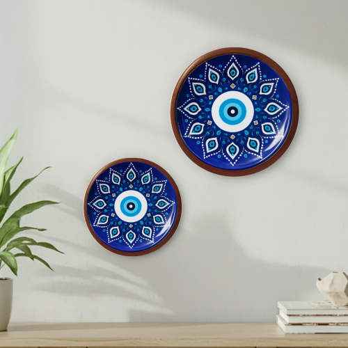 Celestial Nazar Wooden Wall Plate - Image 3