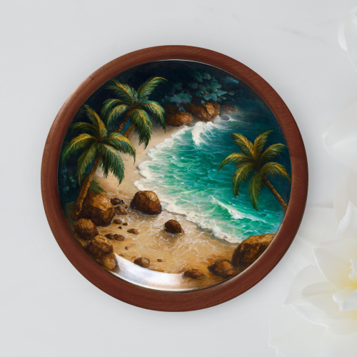 Shoreline Rhapsody Wooden Wall Plate - Image 1