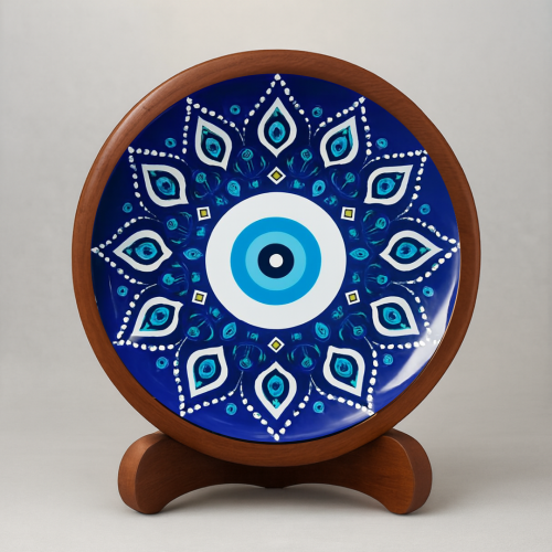 Celestial Nazar Wooden Wall Plate - Image 2