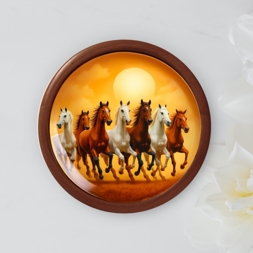 Surya Sankalp Wooden Wall Plate - Image 1