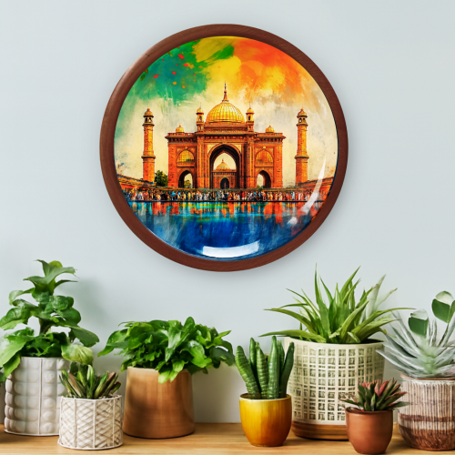 Echoes of Delhi Wooden Wall Plate - Image 3