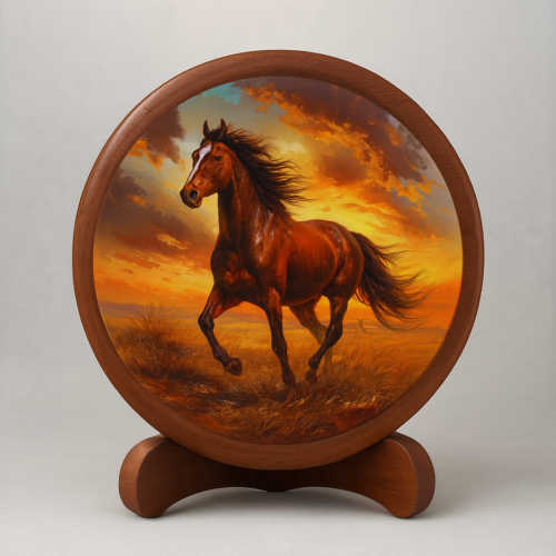 Gallop of Freedom Wooden Wall Plate - Image 2