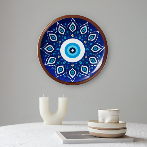 Celestial Nazar Wooden Wall Plate - Image 1