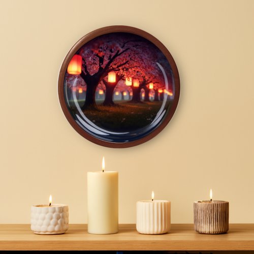 Twilight Hanami Wooden Wall Plate - Image 4
