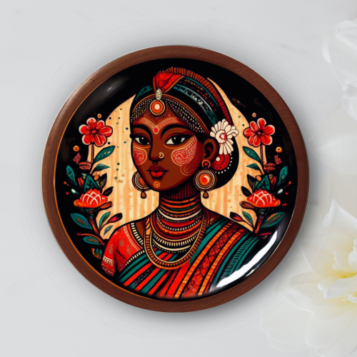 Queen of Colors Wooden Plate - Image 1