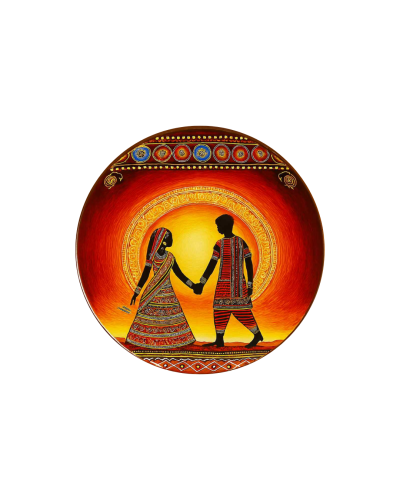 Surya Saath Wooden Decorative Wall Plate 10 inch - Image 3
