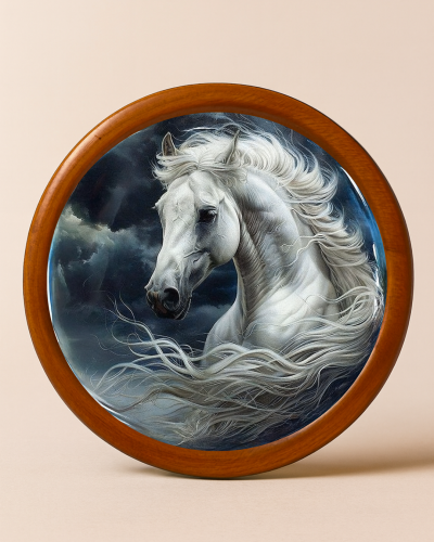Tempest Mane Wooden Decorative Wall Plate 10 inch