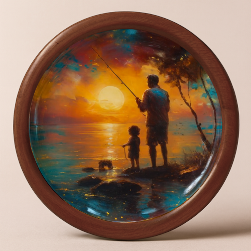 Golden Bond Wooden Wall Plate - Image 1