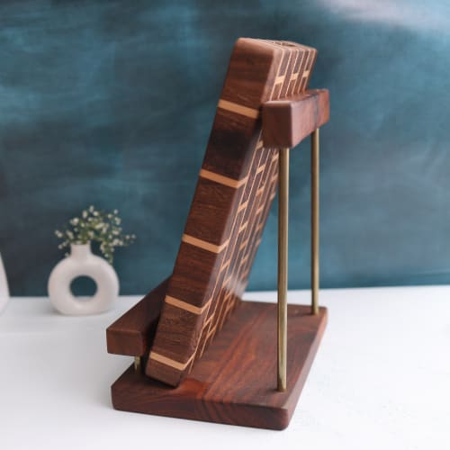 Wooden Cutting Board and Stand - Image 3