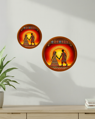Surya Saath Wooden Decorative Wall Plate 10 inch - Image 2