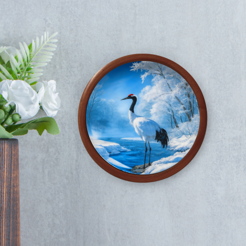 Majestic Snow Wooden Wall Plate - Image 1