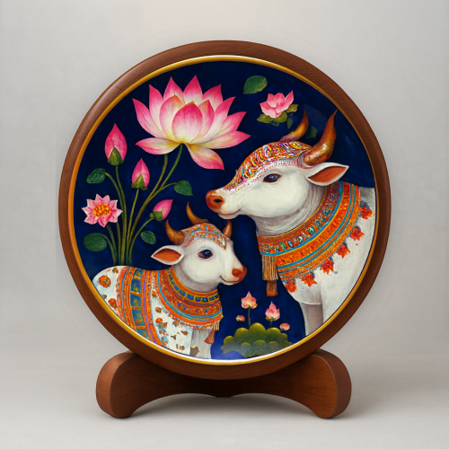 Kamal Gauvansh Wooden Wall Plate - Image 2