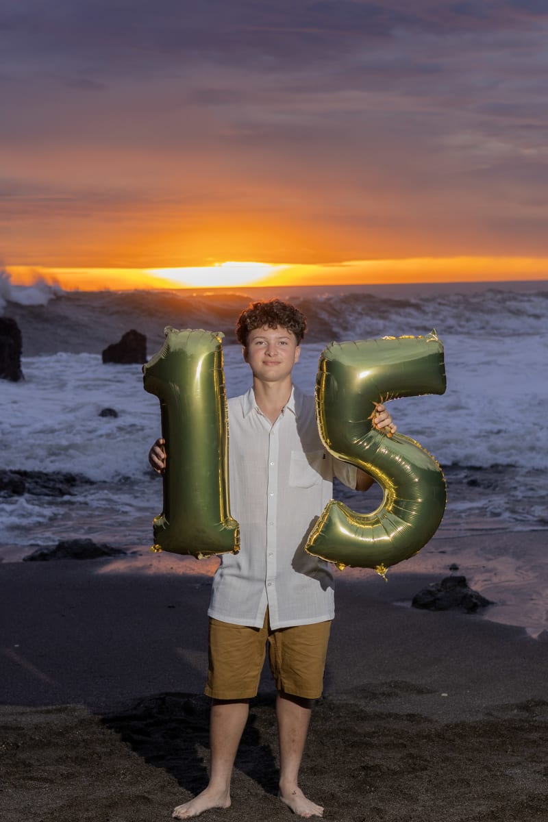 Joven cumpliendo 15 años