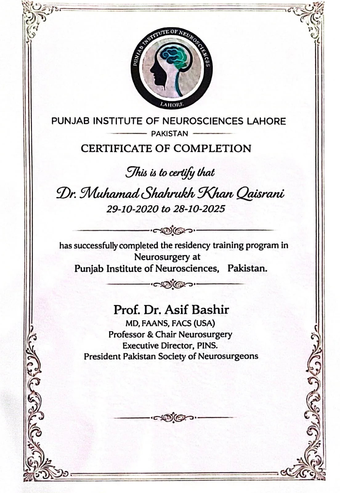 Professional certificate 7