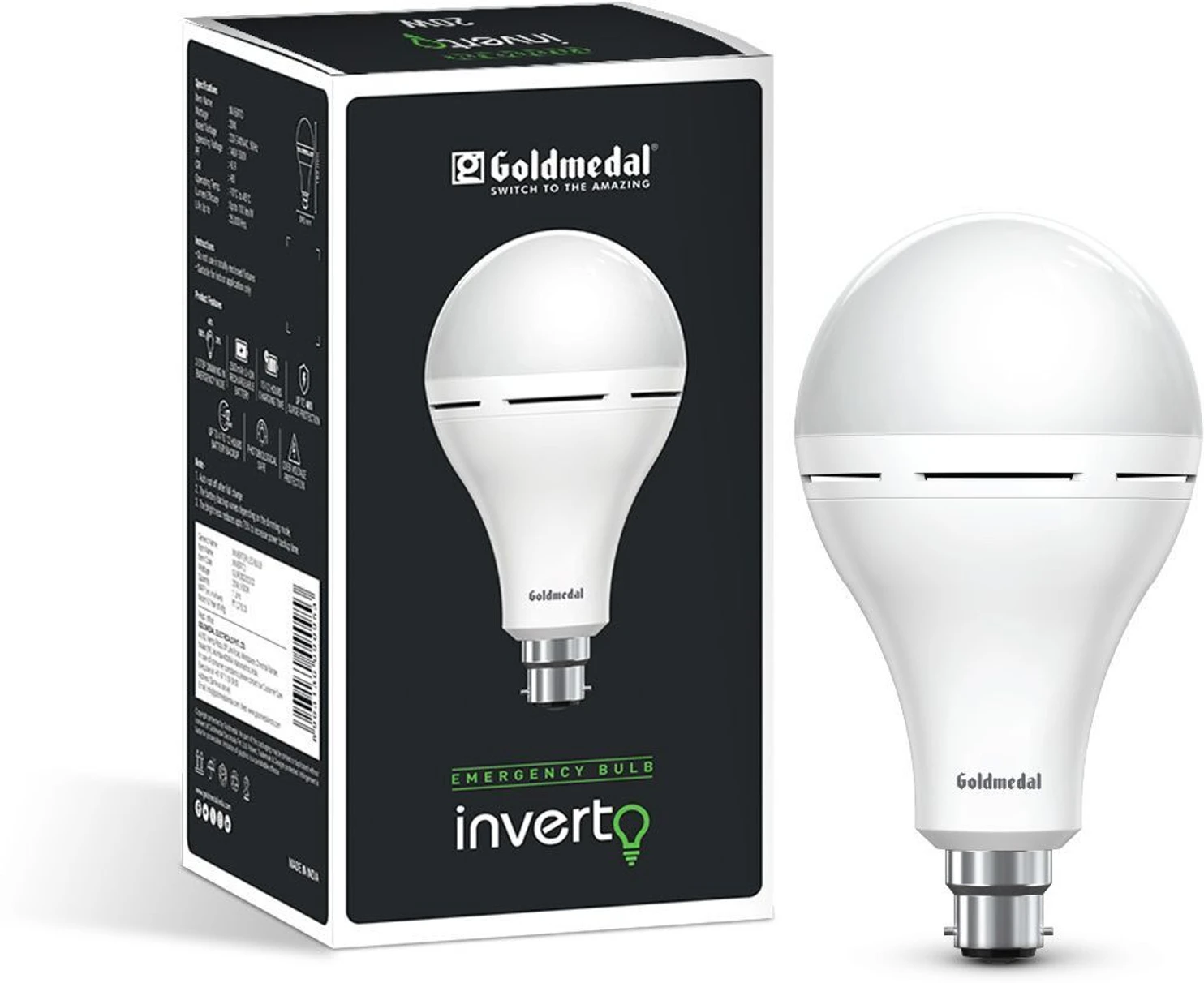 Goldmedal Inverto 20W Emergency LED Bulb | 12 Hours Backup - Nepal