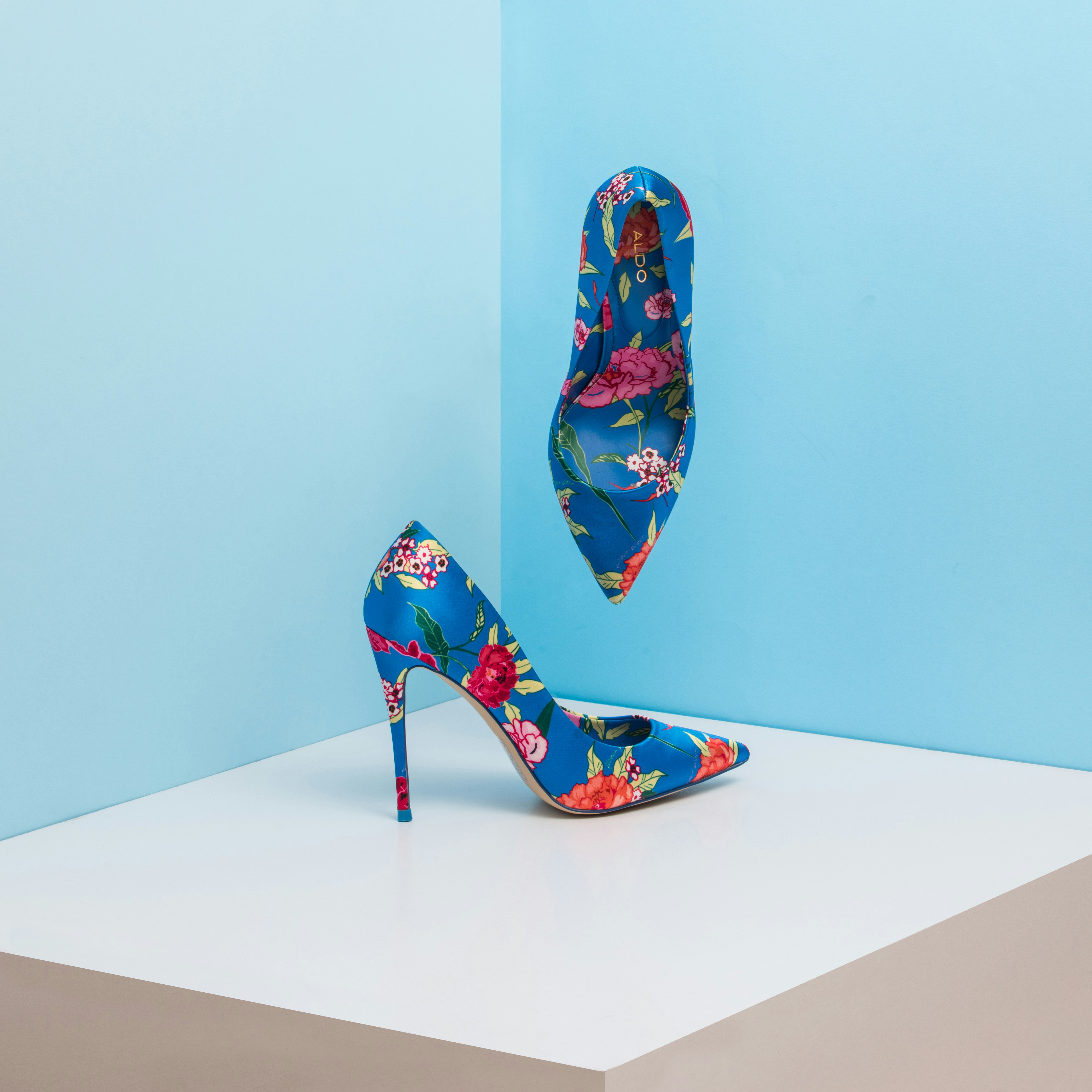 Silk Blue Pumps