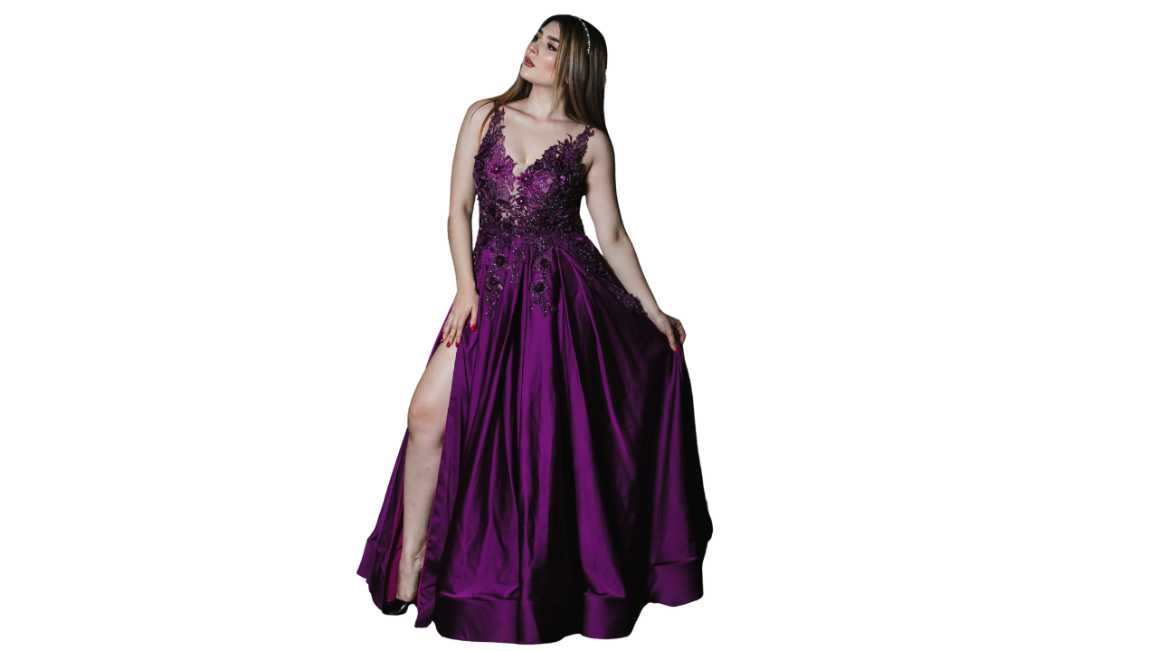 Royal Plum Evening Gown