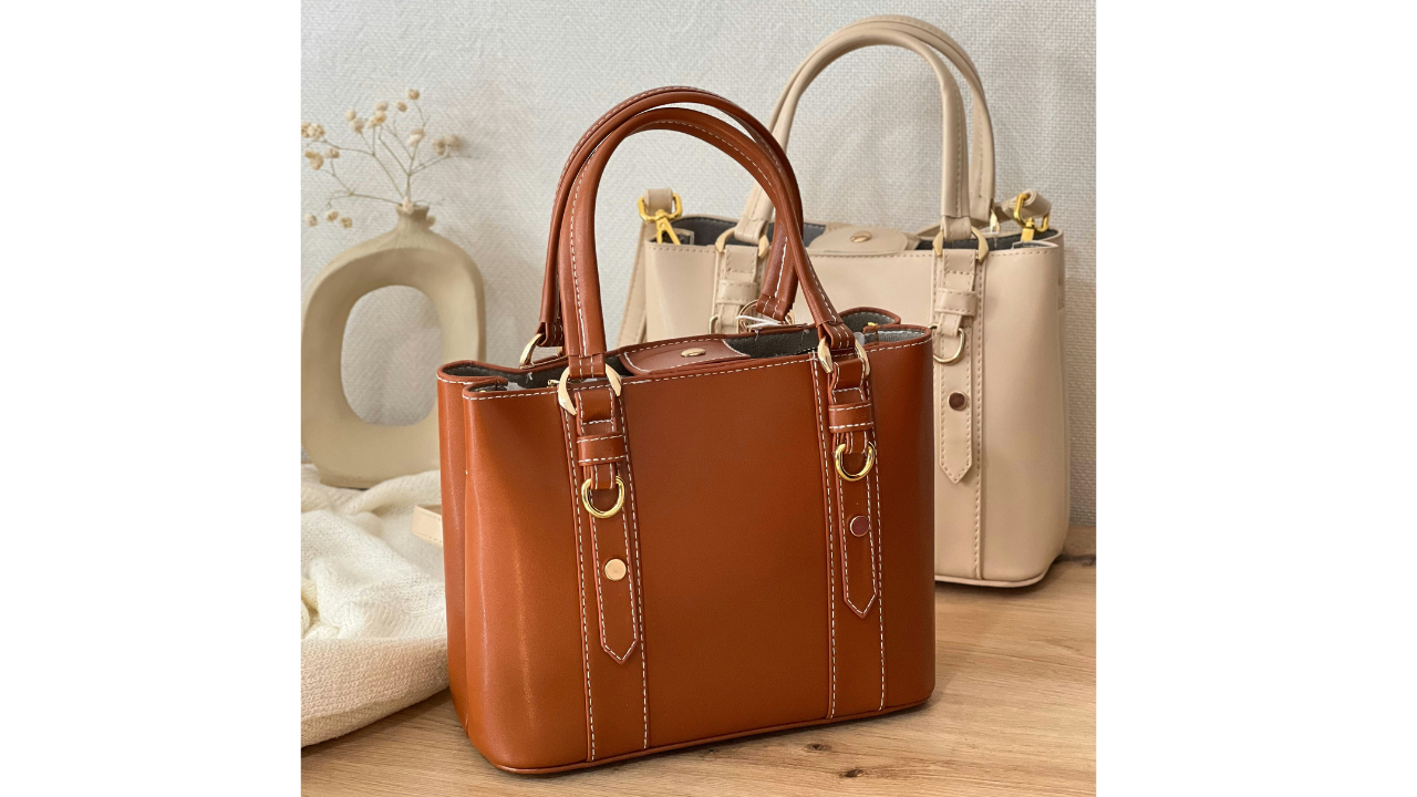 Vintage Tan Leather Tote