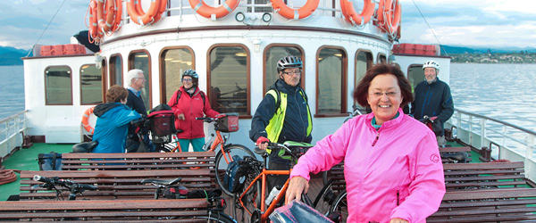 Gruppe von Radtouristen mit 